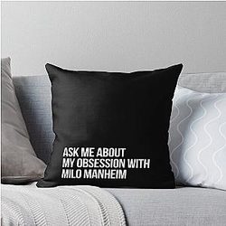 Ask me about my obsession with Milo Manheim throw pillow