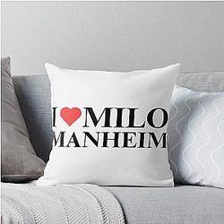 I Love Milo Manheim Throw Pillow