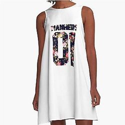Milo Manheim Floral Jersey A-Line Dress