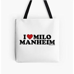 I love Milo Manheim Design All Over Print Tote Bag