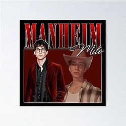 Milo Manheim Retro Design Poster