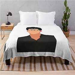 Milo Manheim Vector Illustration Throw Blanket