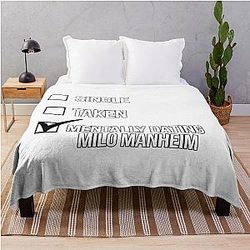 Single Mentally Dating Milo Manheim Throw Blanket