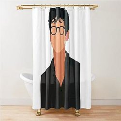 Milo Manheim Vector Illustration Shower Curtain