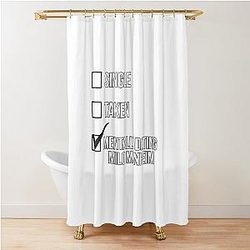 Single, Mentally Dating Milo Manheim Shower Curtain