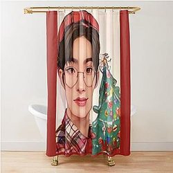 Ateez Christmas Mingi Shower Curtain