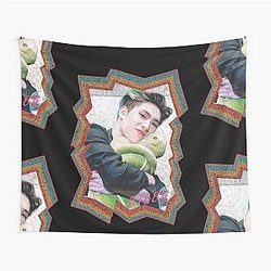 Mingi ATEEZ Korean Kpop Retro Color Oil Paint Design Tapestry
