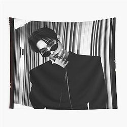 KPOP ATEEZ Mingi Hot Film Photo Set Black and White Tapestry