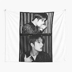 ATEEZ Mingi Hot Film Photo Set Black and White Tapestry