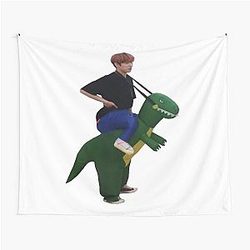 Dino Rider Minti Meme Tapestry