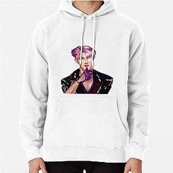 Ateez Deja Vu Mingi fanart wallpaper posters cyber punk Pullover Hoodie