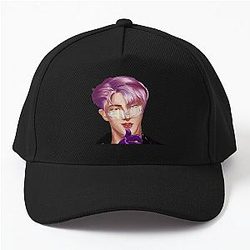 Ateez Deja Vu Mingi fanart wallpaper posters stickers cyber punk Baseball Caps