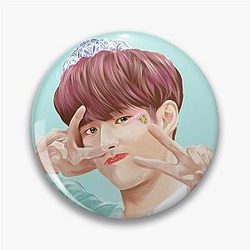 Ateez Mingi fanart stickers mint choco princess aesthetic Pin