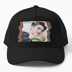 Song Mingi ATEEZ Korean Kpop Retro Color Oil Paint Design Baseball Cap