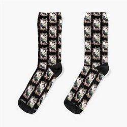 Song Mingi ATEEZ Korean Kpop Retro Color Oil Paint Design Socks