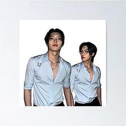 K-Pop Ateez Mingi Glasses Poster