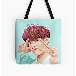Ateez Mingi fanart stickers mint choco princess aesthetic tote bag