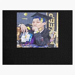 Beautiful Ateez Dark Red Music Vintage Jigsaw Puzzle