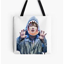 Mingi Shark All Over Print Tote Bag