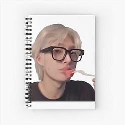 Mingi eating watermelon notebook