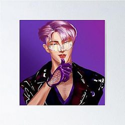 Ateez Deja Vu Mingi fanart wallpaper posters cyber punk
