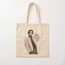 Half Heart Cotton Tote Bag