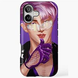 Ateez Deja Vu Mingi fanart wallpaper cyber punk iPhone Tough Case