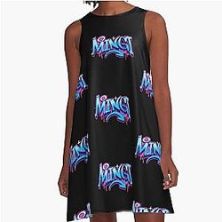 ATEEZ M.K graffiti name Morcaworks A-Line Dress