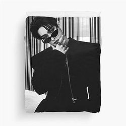 KPOP ATEEZ Mingi Hot Film Photo Set Black and White Duvet Cover