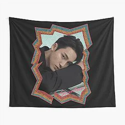 Kim Mingyu Seventeen Korean Kpop Retro Color Oil Paint Tapestry