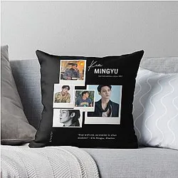 SEVENTEEN MINGYU COLLAGE ART Throw Pillow