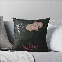 Happy birthday MINGYU SEVENTEEN Throw Pillow