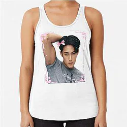 Kpop Seventeen Mingyu Coquette Racerback Tank Top
