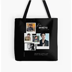 SEVENTEEN Mingyu Collage Art All Over Print Tote Bag