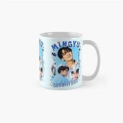 Seventeen Blue: Mingyu Collage Design Tribute Classic Mug