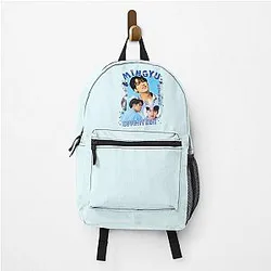 Seventeen Blue: Mingyu Collage Design Tribute Backpack
