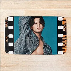 Kpop SVT Mingyu Film Blue Bath Mat