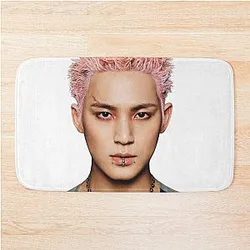 Kpop Seventeen Mingyu Pink Hair Birthday Bath Mat
