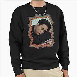 Kim Mingyu Seventeen Korean K-Pop Retro Color Oil Paint Design Pullover Sweatshirt