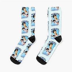 Seventeen Blue Mingyu Collage Design Tribute Socks