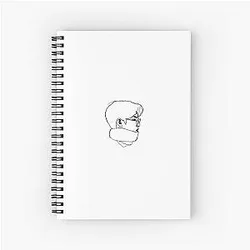 Kim Mingyu line art Spiral Notebook