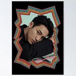 Kim Mingyu Seventeen Korean Kpop Retro Color Oil Paint Design Poster