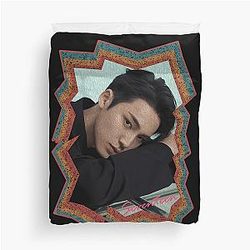 Kim Mingyu Seventeen Korean Kpop Retro Color Oil Paint Duvet Cover