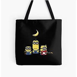 8-bit Minions All Over Print Tote Bag