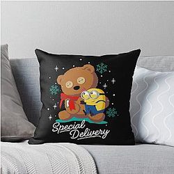 Minions Christmas Bob Special Teddy Bear Throw Pillow