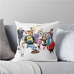 Minions and friends Throw Pillow