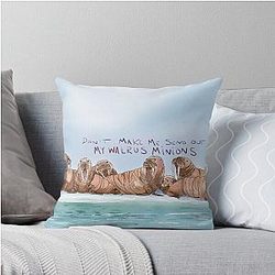 Walrus Minions Throw Pillow