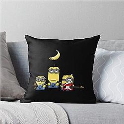8-bit Minions Throw Pillow