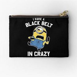 Despicable Me Minion Black In Zipper Pouch