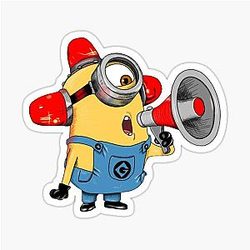 Minion Speaker Sticker